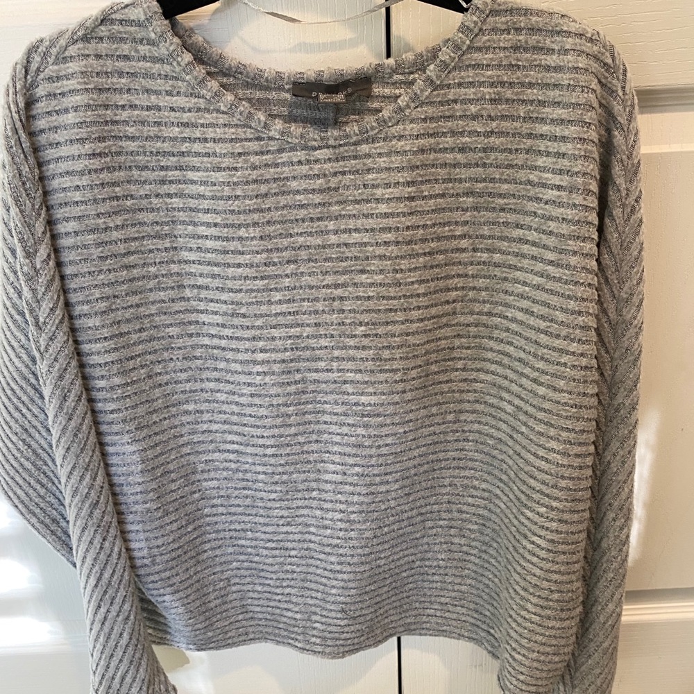 Gray Ribbed Sweater